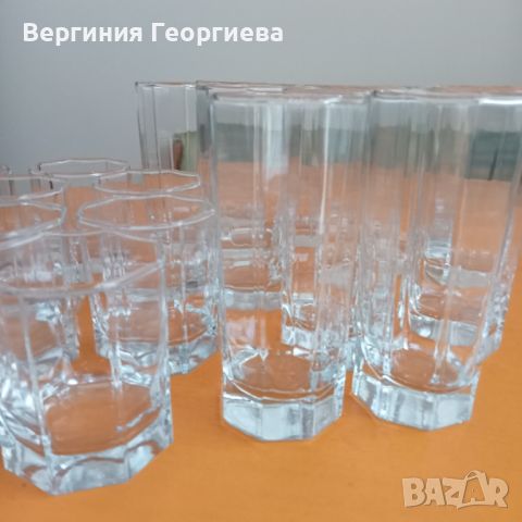 Стъклени чаши 2 размера, снимка 3 - Чаши - 46308968