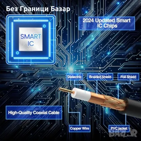 Нова Антена за телевизор 2024 с усилвател, 380+ мили обхват, 4K HDTV, снимка 2 - Части и Платки - 47051381