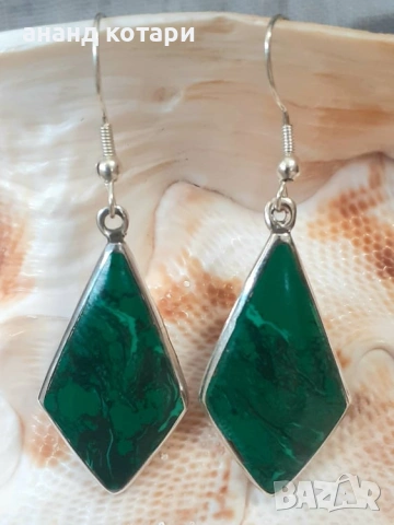 Висящи обеци от Тибет-естествени камъни-различни форми, снимка 5 - Обеци - 53226242