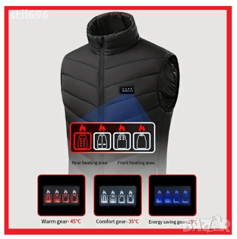 ЕЛЕК С ЕЛЕКТРИЧЕСКО НАГРЯВАНЕ, 25 ЗОНИ ЗА НАГРЯВАНЕ ЧРЕЗ Power Bank БАТЕРИЯ - 3 НАСТРОЙКИ НА ТЕМПЕРА, снимка 2 - Други - 51783907