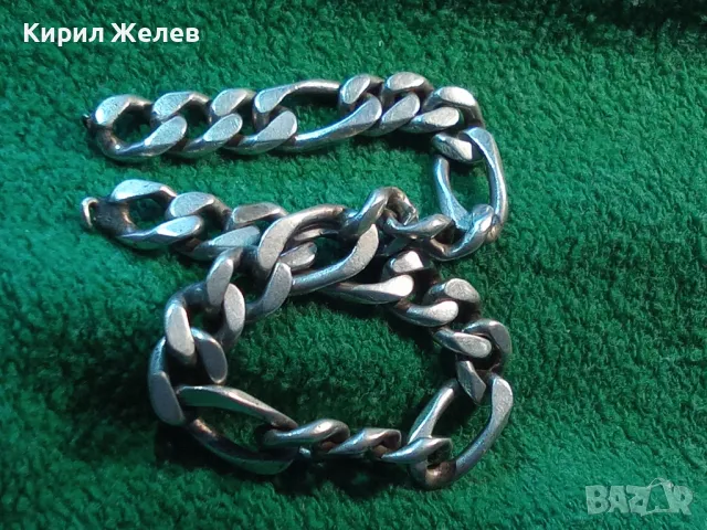 СТАРА СРЕБЪРНА ГРИВНА СРЕБРО 925 ПРОБА КЛАСИЧЕСКА КАРТИЕ ПЛЕТКА с НУЖДА от ЗАКОПЧАЛКА 29350, снимка 13 - Гривни - 49324243