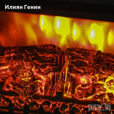 Електрическа камина HOMCOM с реалистичен пламъчен ефект, снимка 6 - Камини - 52385035