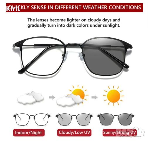 Очила, блокиращи синя светлина, фотохромни, унисекс UV400 слънчеви  антирадиационни лещи компютърни, снимка 2 - Слънчеви и диоптрични очила - 45995670