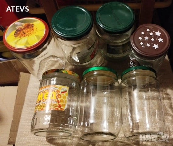 Стъклени буркани, снимка 3 - Буркани, бутилки и капачки - 51696197