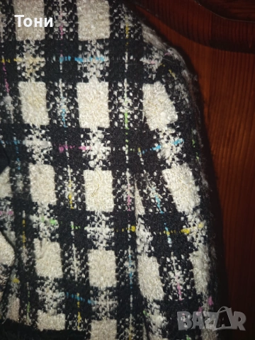 Ново Дамско Стилно Карирано Сако XL , снимка 5 - Сака - 53013998