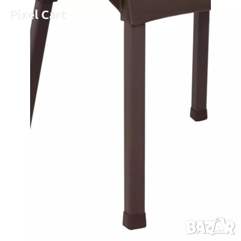 Полипропиленов стол с подлакътници - Кафяв, снимка 6 - Столове - 44989528