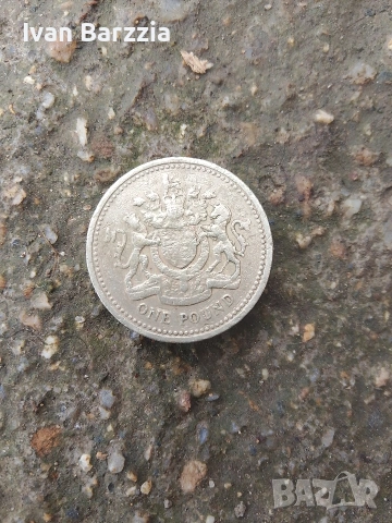 английска сребарна монета 1 паунд 1983 год, снимка 3 - Нумизматика и бонистика - 53441752