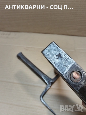 Комплект Стари Ковани Чук С Наковалня За Клепане На Коси 1кг. НОМЕР 1496., снимка 3 - Антикварни и старинни предмети - 53940522