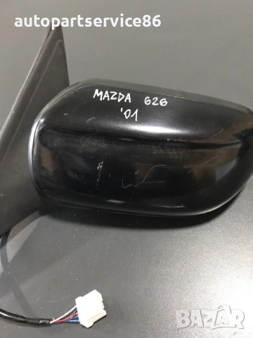 Предно ляво огледало за врата черен цвят RHD за Mazda 626 (1998-2001) 010142, снимка 2 - Части - 53705418