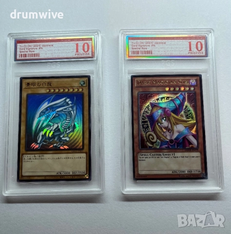 Yu -Gi-Oh! Dark Magician Girl & Blue-Eyes White Dragon, снимка 7 - Други ценни предмети - 52504169