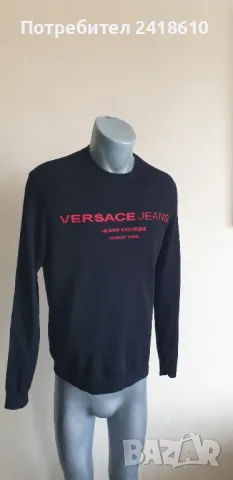 Versace Jeans Couture Cotton Knit Mens Size M ОРИГИНАЛ! Мъжки Памучен Пуловер!, снимка 2 - Пуловери - 49213739