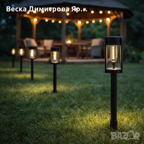 Градинската соларна лампа XF-2902 - стилно и практично решение за осветление на двор, алеи и тераси, снимка 3 - Соларни лампи - 53782751