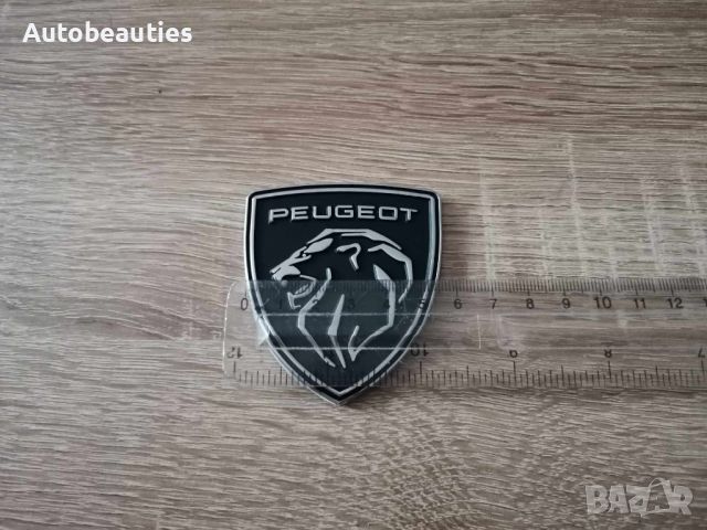 метална сребриста емблема Пежо Peugeot с новото лого, снимка 2 - Аксесоари и консумативи - 46391377