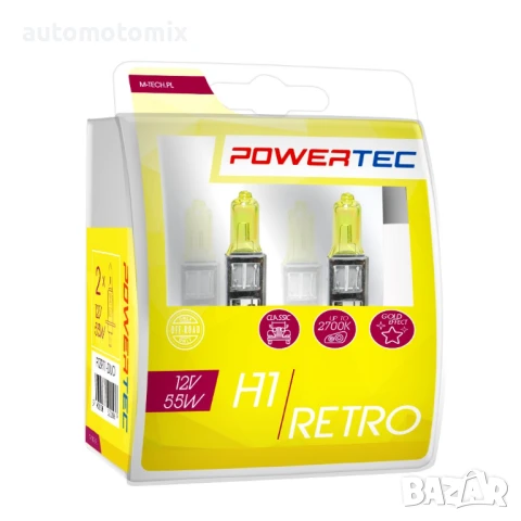 Крушки H1, 12V, 55W , жълт , Powertec