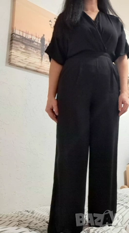 Дамски черен гащеризон