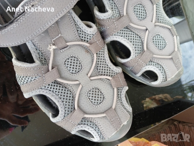 Сандали спортни, тип маратонки, сиви, снимка 3 - Сандали - 52351119