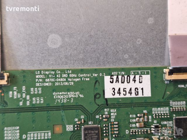 TCON 6870C-0480 for Finlux for 42 inc DISPLAY , VES420UNDL-2D-N03, снимка 2 - Части и Платки - 45450415