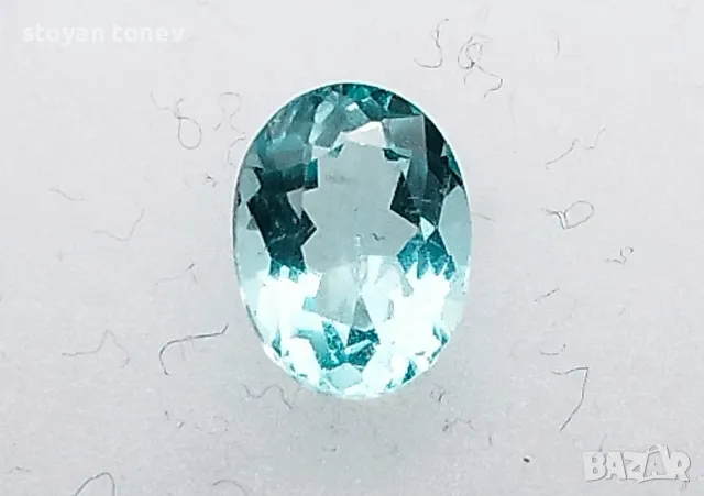 Параиба турмалин с перфектна чистота и цвят - 0.61кт.! Нов! Сертификат!, снимка 12 - Други - 49703400