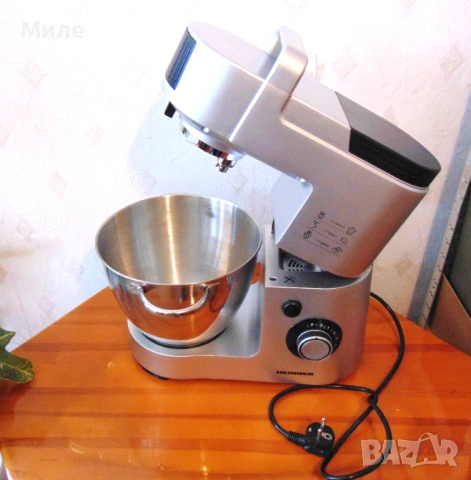 Планетарен Миксер + Аксесоар Блендер , с Елиптично Движение 1500 W, Купа 5.5 л, 6 Скорости Heinner, снимка 7 - Миксери - 53885764