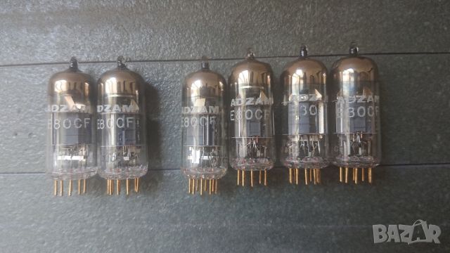 Нови 2броя радиолампи golg pin ADZAM E80CF. Използвани 4броя радиолампи gold pin ADZAM E80CF. , снимка 4 - Ресийвъри, усилватели, смесителни пултове - 44173927
