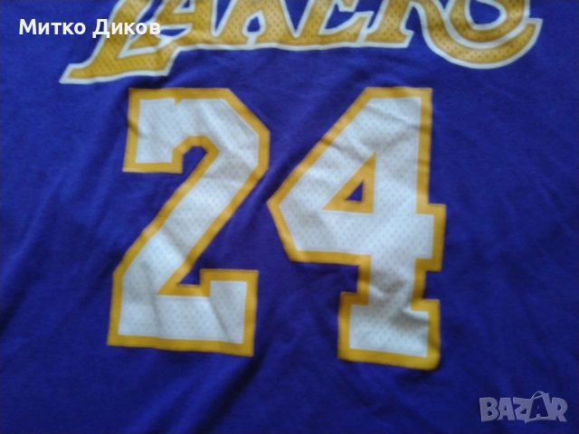 Кобе Браянт НБА Лейкърс баскетбол тениска памук №24 маркова на Адидас размер  Л, снимка 2 - Баскетбол - 51665530