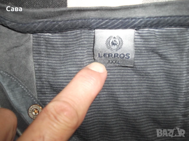 Тениски LERROS   мъжки,2ХЛ и 3ХЛ /светлосиня и сива/, снимка 4 - Блузи - 21621411