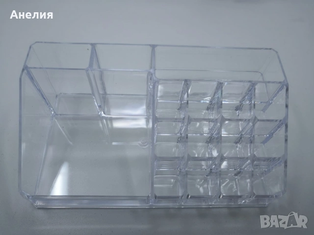 Практичен прозрачен органайзер за гримове в две части, снимка 3 - Други стоки за дома - 53999710