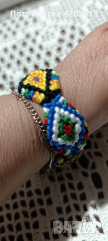 Ръчна изработка . Техника Макраме . Памучни конци. Гривни , снимка 14 - Гривни - 53761576