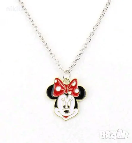 Мини  Маус  Minnie Mouse Детско колие синджир гердан, снимка 2 - Други - 48360628