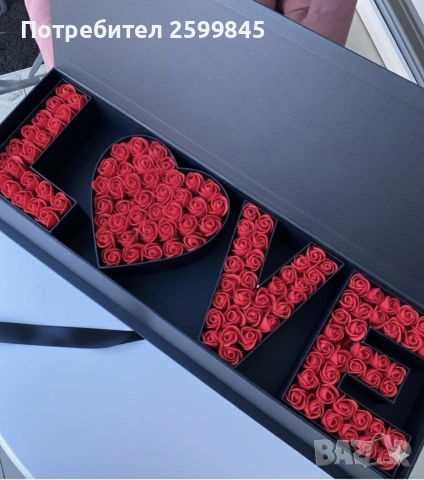 Ръчно направени луксозни кутии с изкуствени рози , снимка 2 - Ръчно изработени сувенири - 53015353