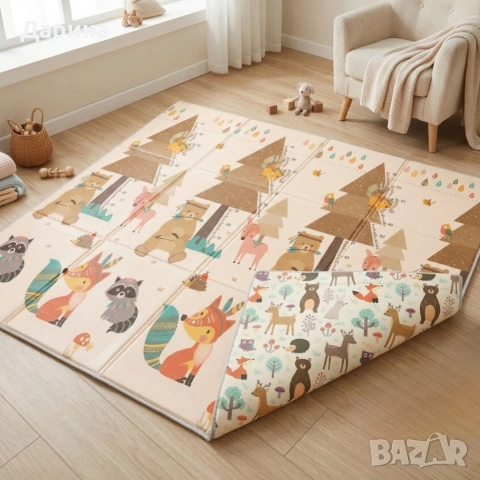 двулицев образователен килим 180/200, снимка 4 - Килими - 53983104