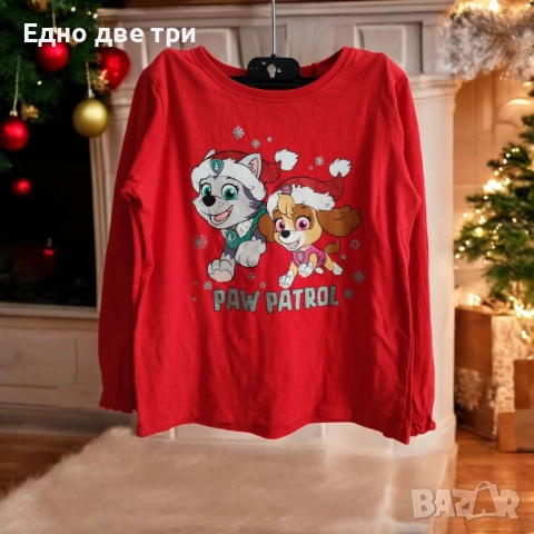 Обща Цена 15 лв Детски Коледни блузки и рокля 128 см. , снимка 4 - Детски Блузи и туники - 52403307