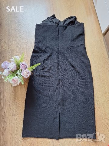 Черна рокля тип бюстие, снимка 7 - Рокли - 45636093