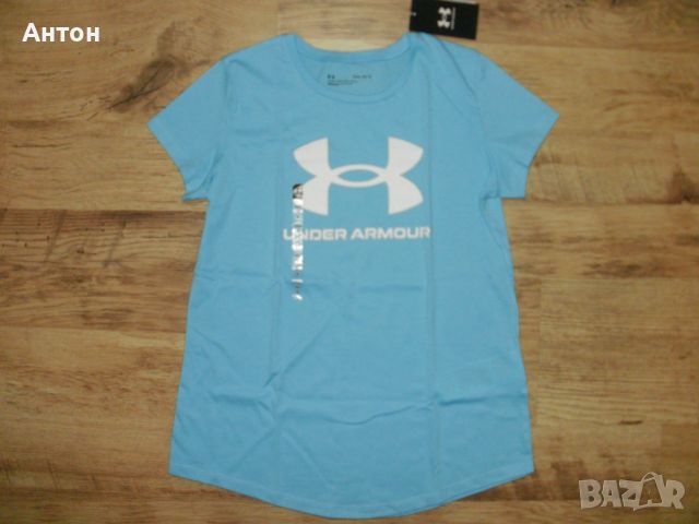 UNDER ARMOUR оригинална юношеска тениска за момиче 13/15г., снимка 1 - Детски тениски и потници - 45891945