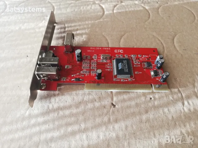 PCI 3+1 Port 1394 FireWire Adapter Card RH1394-A006, снимка 5 - Мрежови адаптери - 48095633