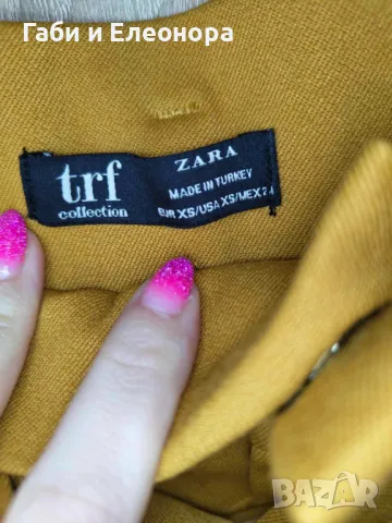 ZARA/ Зара панталон висока талия цвят горчица, снимка 2 - Панталони - 47557365