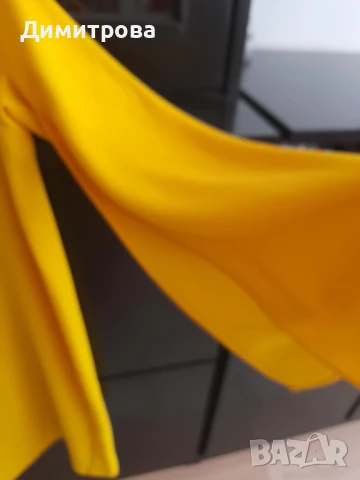 Дамска жълта рокля, туника Zara, размер М, снимка 3 - Туники - 51157079