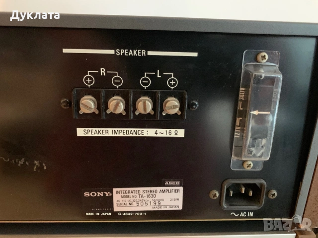 Продавам Комплект Sony , ST-2950F,TA1630 , TC-185 в уникално състояние , снимка 10 - Ресийвъри, усилватели, смесителни пултове - 53639891