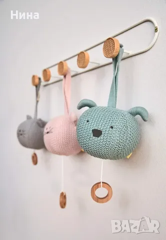 Музикална играчка/ латерна Lassig, органичен памук, куче