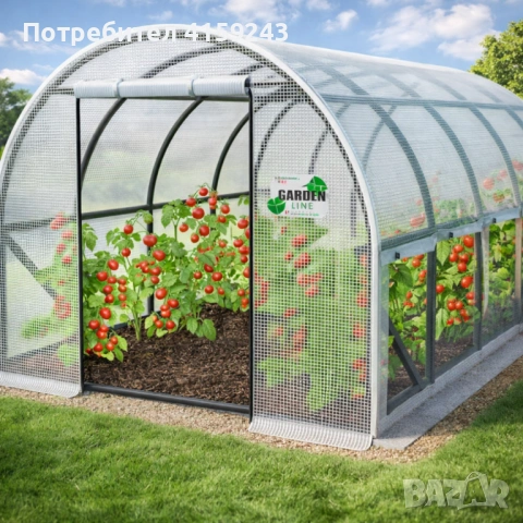 Градинска четирисегментна бяла оранжерия - модерен и ярък дизайн - 6 х 3 х 2м, снимка 4 - Оранжерии - 53936788