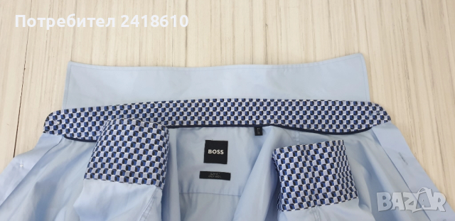 Hugo Boss H - HAND - kent-C3-214 Organic Cotton Slim Fit Mens Size 41 - L - 16  НОВО! ОРИГИНАЛ! Мъжк, снимка 13 - Ризи - 51906648