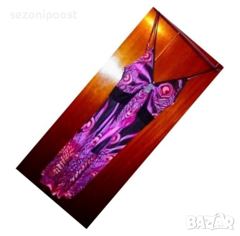 👠Дамска нова красива лятна рокля за повод в циклама и черно-М,Л,ХЛ👠👠👠, снимка 2 - Рокли - 39470802