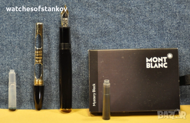 "MONTBLANC" 147 Traveler LeGrand Fountain pen&Desk Crystal Stand sets., снимка 6 - Ученически пособия, канцеларски материали - 51705992