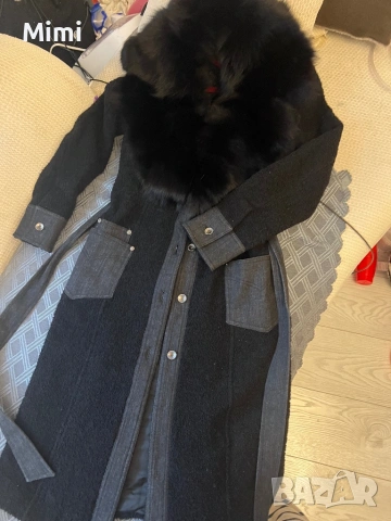 Палто Букле с естествена яка, снимка 7 - Якета - 49466168