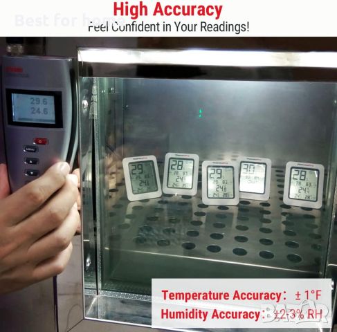 Професионален термометър - хигрометър ThermoPro TP50, снимка 6 - Други - 45536216