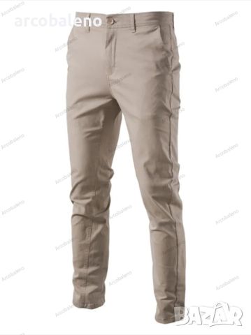 Ежедневни мъжки едноцветни модни панталони, 8цвята , снимка 2 - Панталони - 46474220