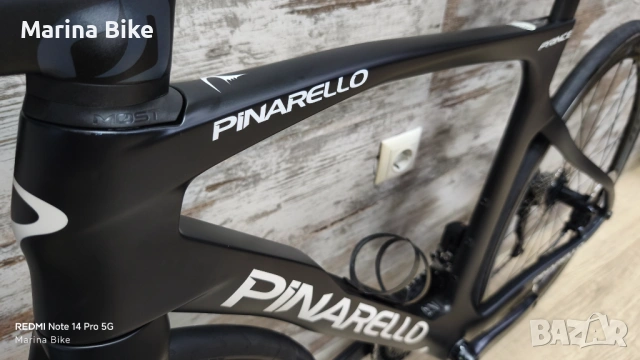 Карбонов шосеен велосипед Pinarello Prince TiCR Disc 105 Di2 Fulcrum Wind| 51.5, снимка 13 - Велосипеди - 53167336