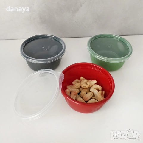 6106 Малка кутия купичка за храна с гъвкав неразливащ капак, 250 мл, снимка 4 - Кутии за храна - 51694052