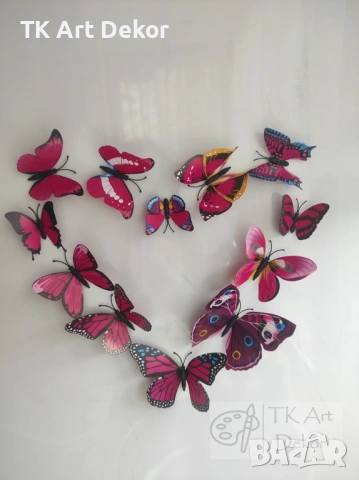 3D пеперуди (декорация, стикери), снимка 9 - Декорация за дома - 53895725