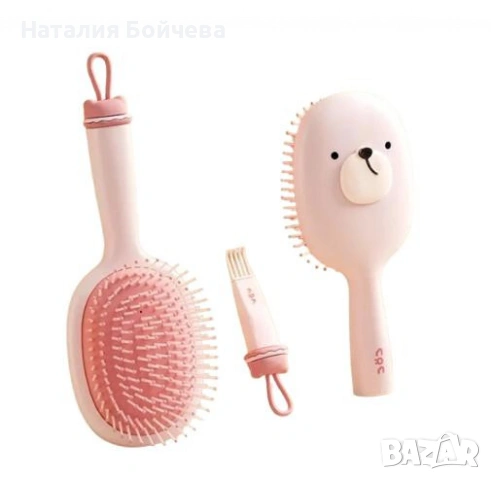 Четка за коса с четчица за почистване в два забавни варианта, снимка 9 - Шноли, диадеми, ленти - 53381906